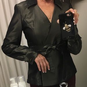 Dark green shiny blouse.  Never worn.